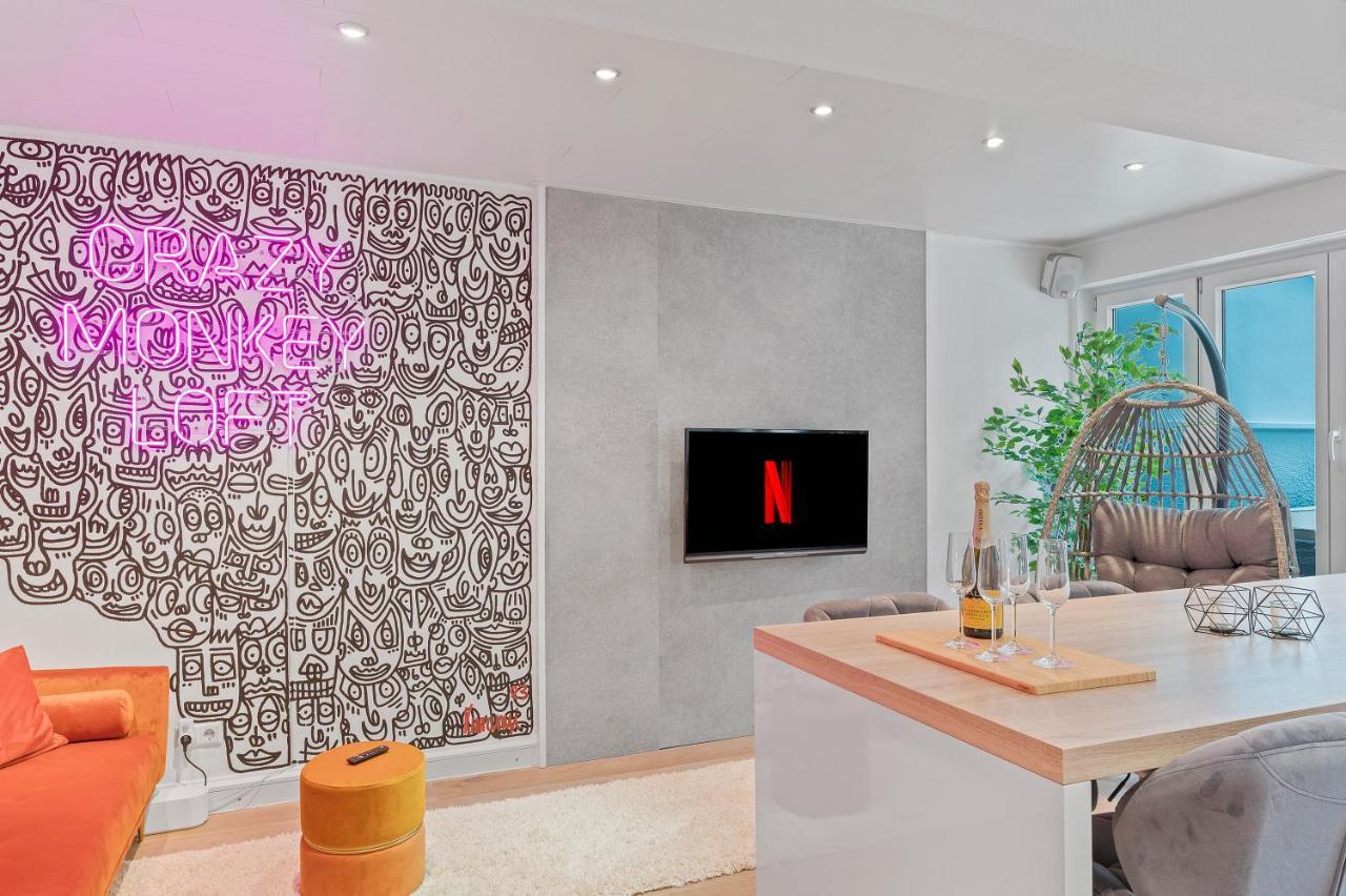 Appartamento Das Crazy Monkey Loft Mit 100Qm & Summerlounge Stoccarda Esterno foto